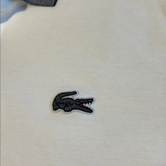 Lacoste White Polo with Dark Blue Collar - NWOT - XL - Picture 2 of 3